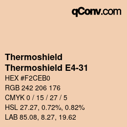 カラーコード: Thermoshield - Thermoshield E4-31 | qconv.com