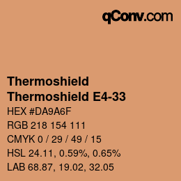カラーコード: Thermoshield - Thermoshield E4-33 | qconv.com