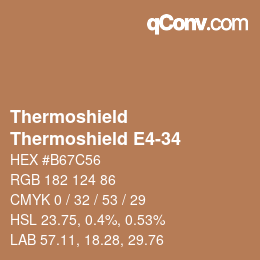 Código de color: Thermoshield - Thermoshield E4-34 | qconv.com