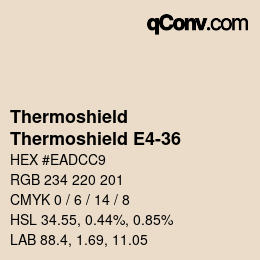 Color code: Thermoshield - Thermoshield E4-36 | qconv.com