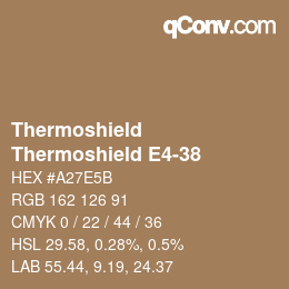 Color code: Thermoshield - Thermoshield E4-38 | qconv.com