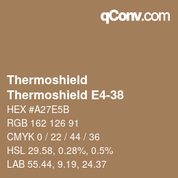 カラーコード: Thermoshield - Thermoshield E4-38 | qconv.com