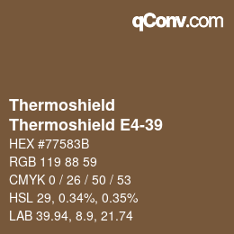 Color code: Thermoshield - Thermoshield E4-39 | qconv.com