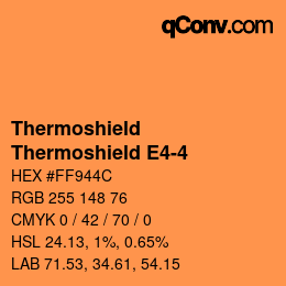 カラーコード: Thermoshield - Thermoshield E4-4 | qconv.com
