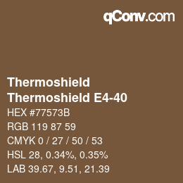 Color code: Thermoshield - Thermoshield E4-40 | qconv.com