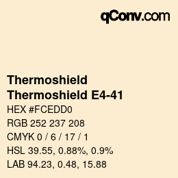 カラーコード: Thermoshield - Thermoshield E4-41 | qconv.com