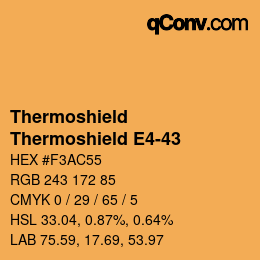 Color code: Thermoshield - Thermoshield E4-43 | qconv.com