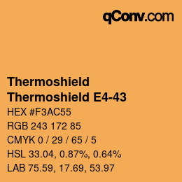 カラーコード: Thermoshield - Thermoshield E4-43 | qconv.com