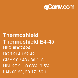 カラーコード: Thermoshield - Thermoshield E4-45 | qconv.com