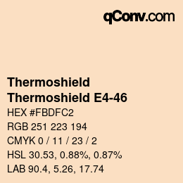 Color code: Thermoshield - Thermoshield E4-46 | qconv.com