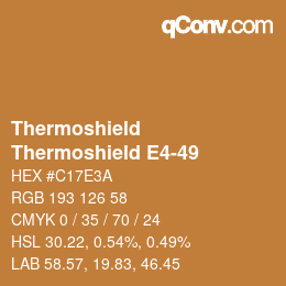 カラーコード: Thermoshield - Thermoshield E4-49 | qconv.com