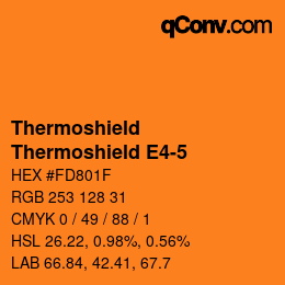 カラーコード: Thermoshield - Thermoshield E4-5 | qconv.com