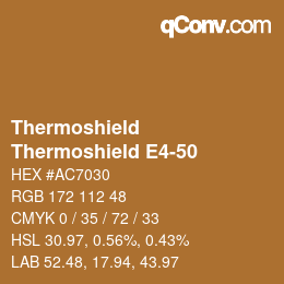 Color code: Thermoshield - Thermoshield E4-50 | qconv.com