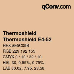 Color code: Thermoshield - Thermoshield E4-52 | qconv.com