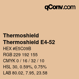 Code couleur: Thermoshield - Thermoshield E4-52 | qconv.com