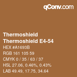 Código de color: Thermoshield - Thermoshield E4-54 | qconv.com