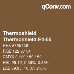 Código de color: Thermoshield - Thermoshield E4-55 | qconv.com