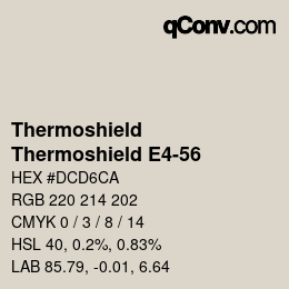 Color code: Thermoshield - Thermoshield E4-56 | qconv.com