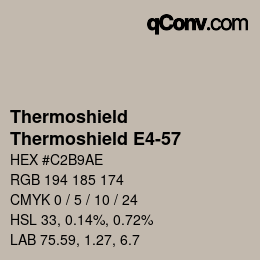 カラーコード: Thermoshield - Thermoshield E4-57 | qconv.com