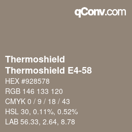 カラーコード: Thermoshield - Thermoshield E4-58 | qconv.com