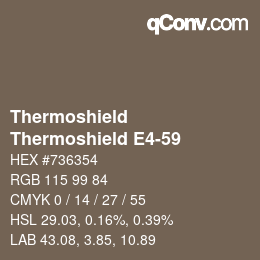 Color code: Thermoshield - Thermoshield E4-59 | qconv.com