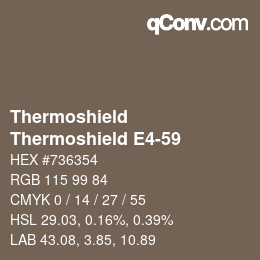 Código de color: Thermoshield - Thermoshield E4-59 | qconv.com