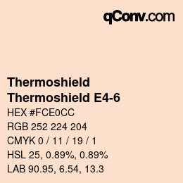 カラーコード: Thermoshield - Thermoshield E4-6 | qconv.com