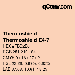 カラーコード: Thermoshield - Thermoshield E4-7 | qconv.com