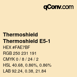 カラーコード: Thermoshield - Thermoshield E5-1 | qconv.com