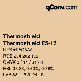 Color code: Thermoshield - Thermoshield E5-12 | qconv.com
