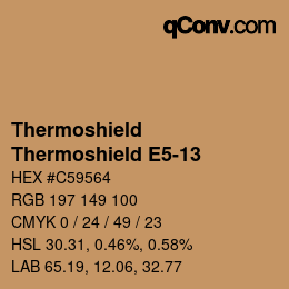 Color code: Thermoshield - Thermoshield E5-13 | qconv.com