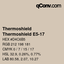 Color code: Thermoshield - Thermoshield E5-17 | qconv.com