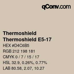 Código de color: Thermoshield - Thermoshield E5-17 | qconv.com