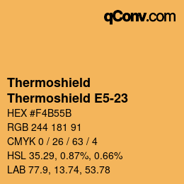 Color code: Thermoshield - Thermoshield E5-23 | qconv.com