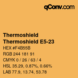 Code couleur: Thermoshield - Thermoshield E5-23 | qconv.com