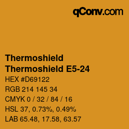 Color code: Thermoshield - Thermoshield E5-24 | qconv.com