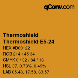 カラーコード: Thermoshield - Thermoshield E5-24 | qconv.com