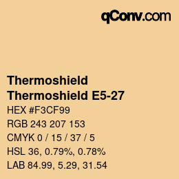 カラーコード: Thermoshield - Thermoshield E5-27 | qconv.com