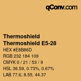 Color code: Thermoshield - Thermoshield E5-28 | qconv.com