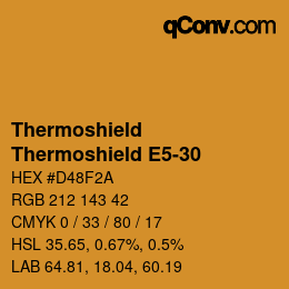 Código de color: Thermoshield - Thermoshield E5-30 | qconv.com