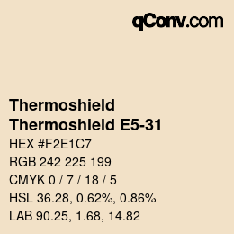 Color code: Thermoshield - Thermoshield E5-31 | qconv.com