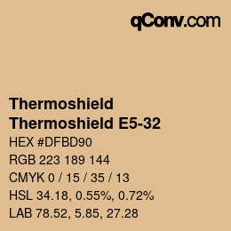 カラーコード: Thermoshield - Thermoshield E5-32 | qconv.com