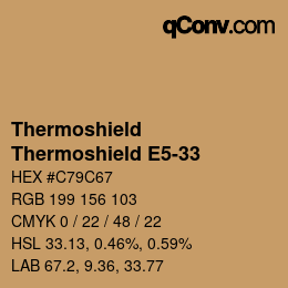 Color code: Thermoshield - Thermoshield E5-33 | qconv.com