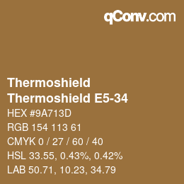 Color code: Thermoshield - Thermoshield E5-34 | qconv.com