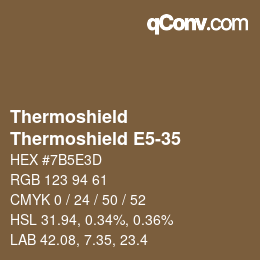 Code couleur: Thermoshield - Thermoshield E5-35 | qconv.com