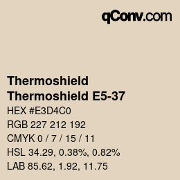 カラーコード: Thermoshield - Thermoshield E5-37 | qconv.com