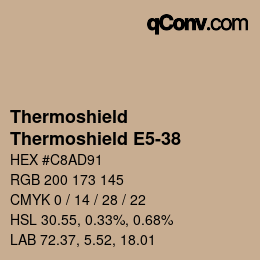 Color code: Thermoshield - Thermoshield E5-38 | qconv.com