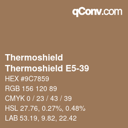 Color code: Thermoshield - Thermoshield E5-39 | qconv.com