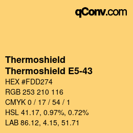 カラーコード: Thermoshield - Thermoshield E5-43 | qconv.com