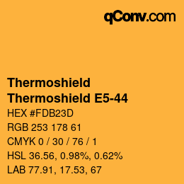 カラーコード: Thermoshield - Thermoshield E5-44 | qconv.com